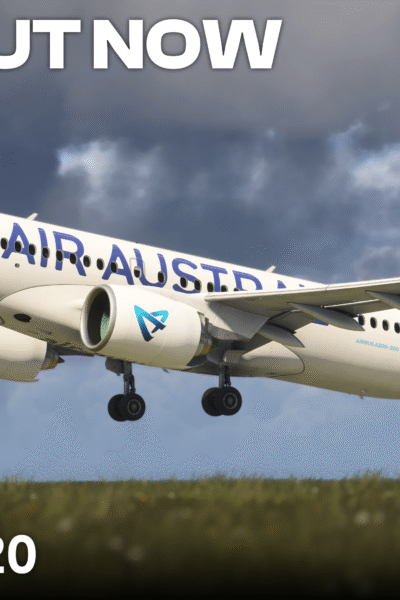 Synaptic A220 em imagem oficial do update v1.0.5 para Microsoft Flight Simulator