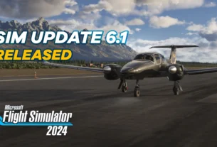 Arte oficial do Sim Update 6.1 do Microsoft Flight Simulator 2024