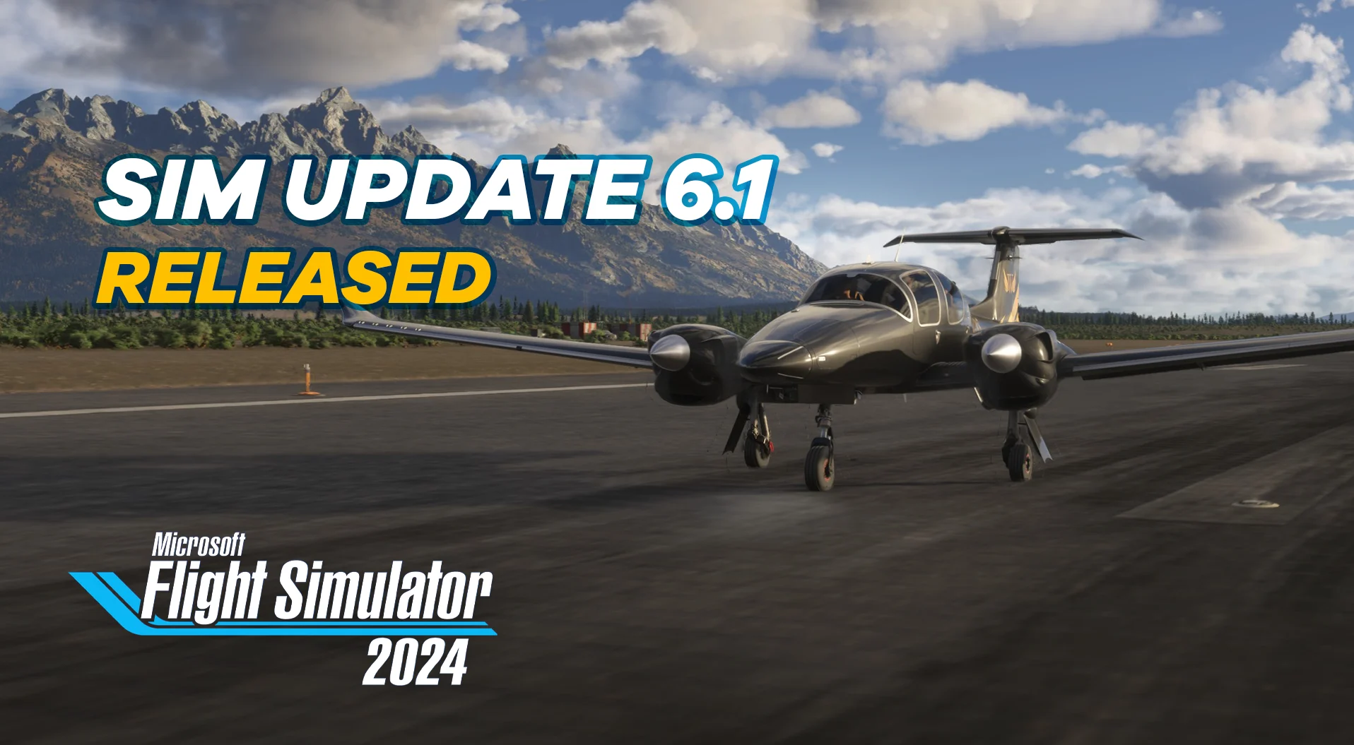 Arte oficial do Sim Update 6.1 do Microsoft Flight Simulator 2024