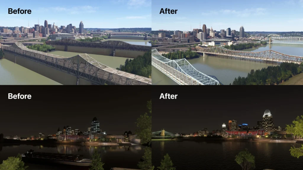 Imagem relacionada a Cincinnati ganha pacote City & Bridges no MSFS