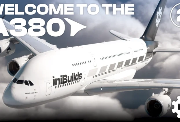 Airbus A380 da iniBuilds em arte oficial da série Welcome to the A380 Parte 2