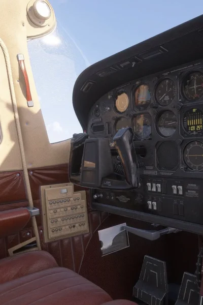 Cockpit do Turbo 206 Stationair no Microsoft Flight Simulator 2024