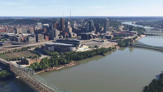 Imagem relacionada a Cincinnati ganha pacote City & Bridges no MSFS