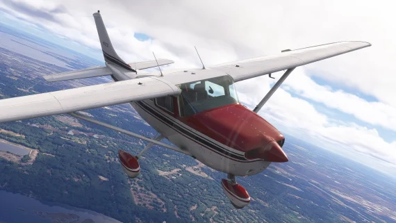 Turbo 206 Stationair equipado com flutuadores