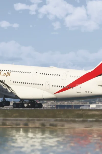 Airbus A380 da iniBuilds para o Microsoft Flight Simulator 2024.