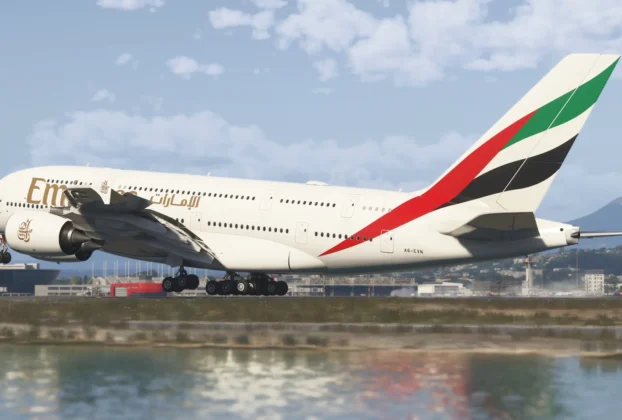Airbus A380 da iniBuilds para o Microsoft Flight Simulator 2024.