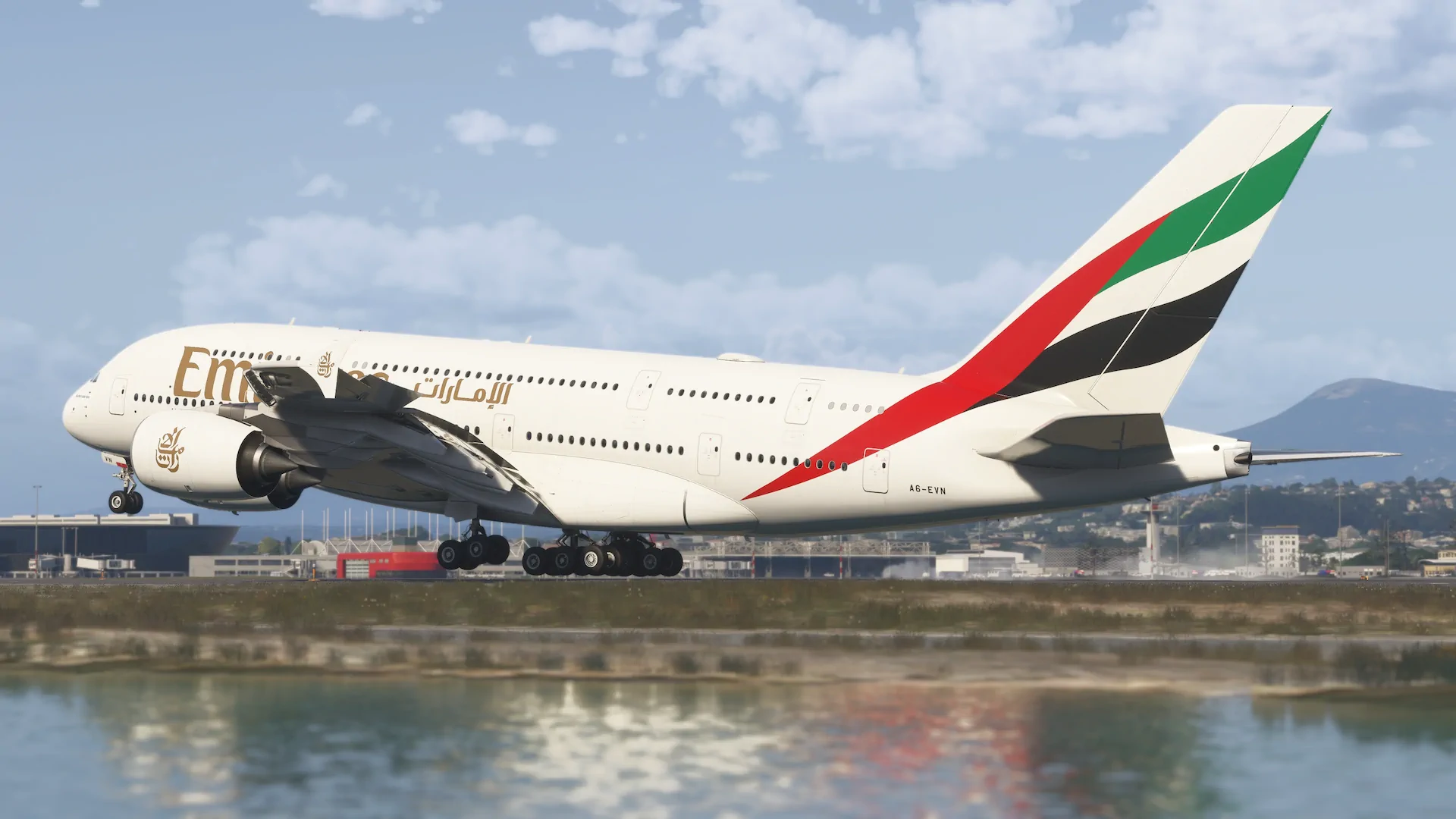 Airbus A380 da iniBuilds para o Microsoft Flight Simulator 2024.