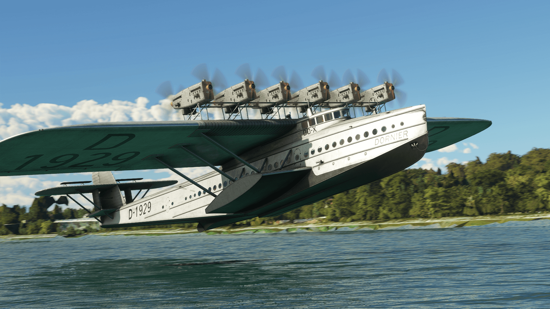 Dornier Do X no MSFS 2024: hidroavião clássico de doze motores atualizado no AAU6.