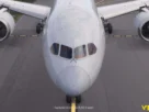 Vector787-9: vista frontal do avião no simulador — Development Update3