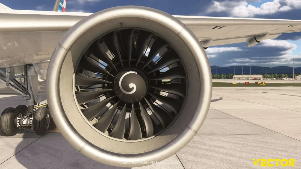 Vector787-9: vista frontal do motor — Development Update3