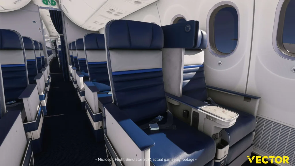 Vector787-9: interior da cabine de passageiros — Development Update3