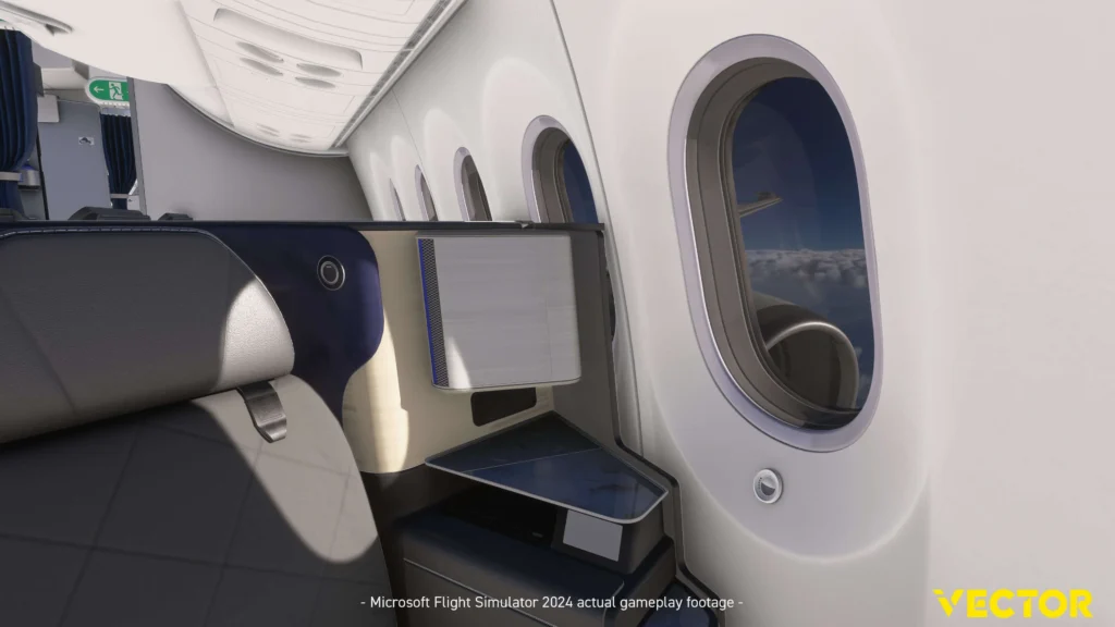 Vector787-9: detalhe da cabine de passageiros — Development Update3