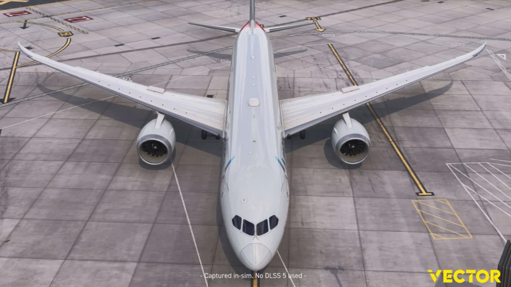 Vector787-9: vista elevada do avião — Development Update3
